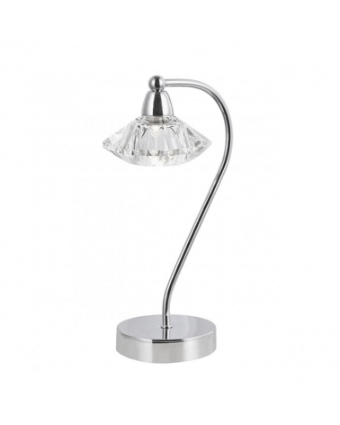 Table lamp with diamond-shaped glass diffuser, chrome finish 1 X 40W G9 32cm