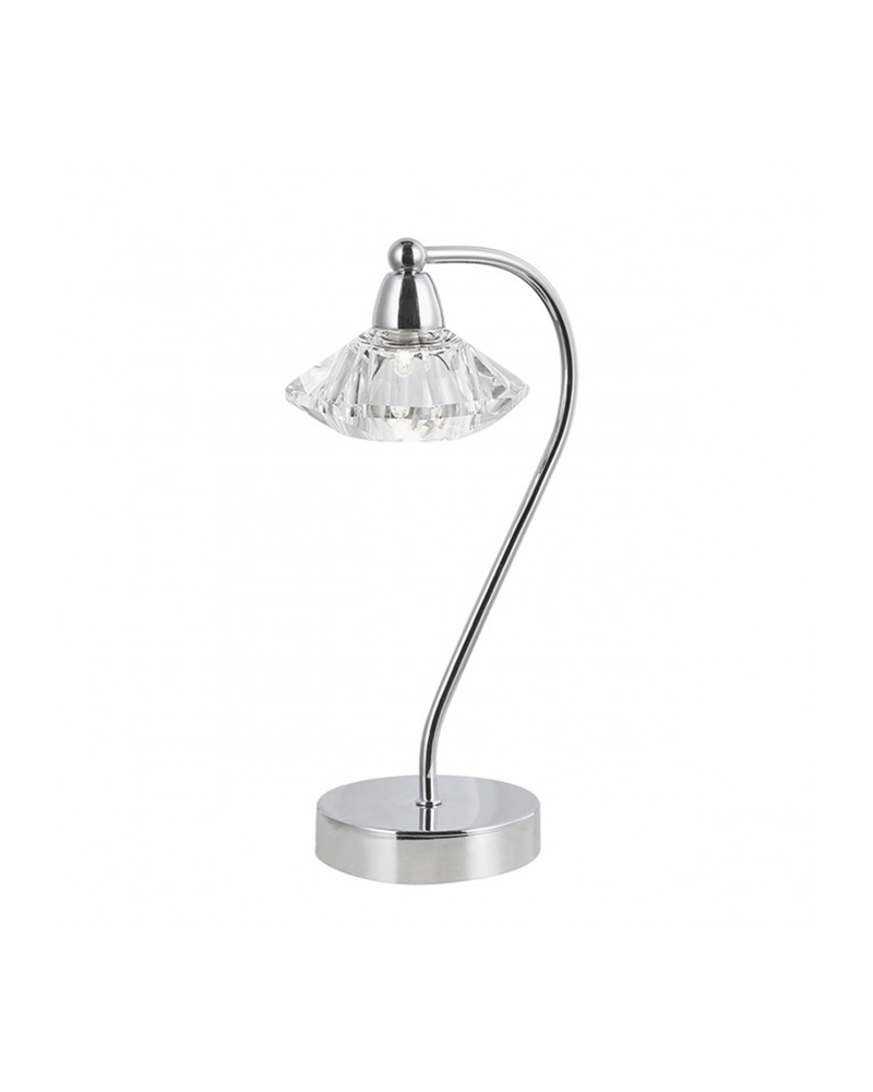 Table lamp with diamond-shaped glass diffuser, chrome finish 1 X 40W G9 32cm