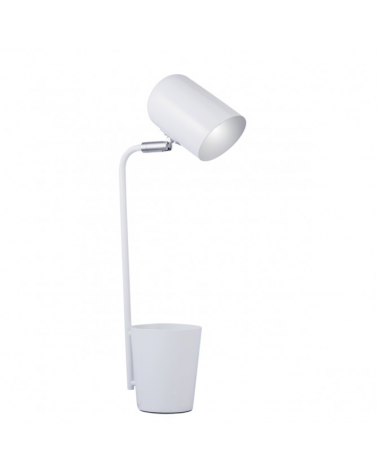 Lamp with metal pencil holder white finish 1 X 60W E-27