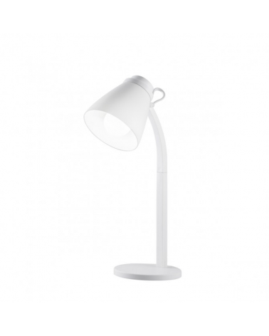 White Desk lamp 33cm acrylic round base 1 X 40W E-14