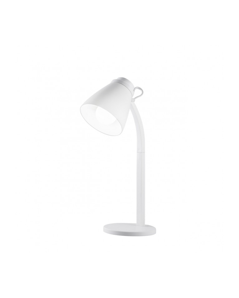 White Desk lamp 33cm acrylic round base 1 X 40W E-14