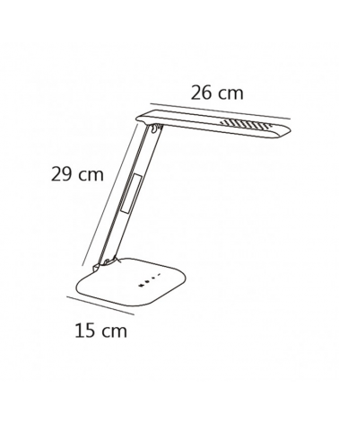 Desk lamp silver finish folding dimmable calendar date charger LED 10W 1000LM 4000K