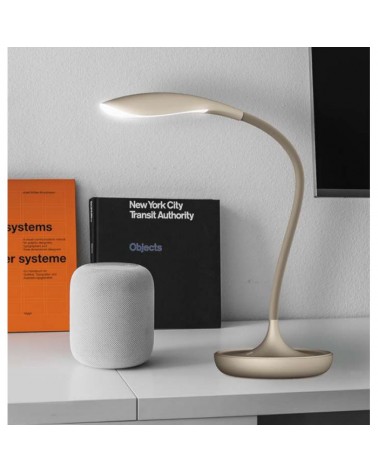 Desk lamp in champagne color in acrylic and silicone dimmable touch LED 10W 4000K 1000Lm