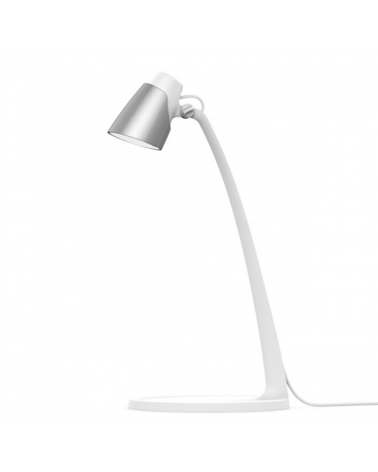 Desk lamp in white and silver acrylic finish led 6W 4000K 600Lm 40cm