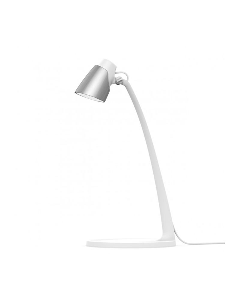 Desk lamp in white and silver acrylic finish led 6W 4000K 600Lm 40cm