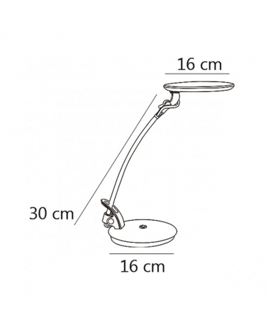 Desk lamp chromed metal and acrylic in Silver color LED 8W 800LM 4000K
