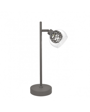 Lámpara de sobremesa 41cm foco orientable en cristal+metal color marrón 40W G9