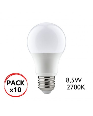 Pack 10 bombillas Estándar LED 8,5W E27 A+