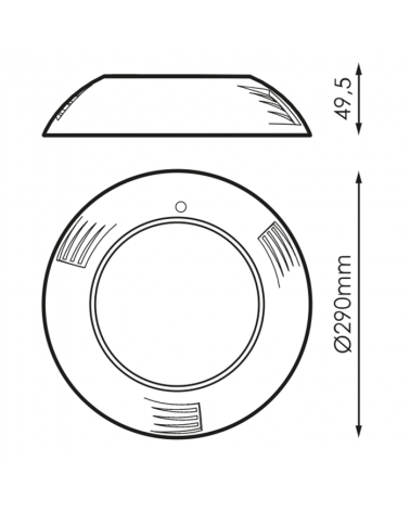 IP68 LED submersible surface luminaire 22W 5000K 12VAC 2,449 Lm.