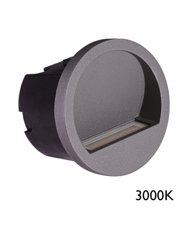 Round recessed LED 3W IP54 suitable for outdoor use