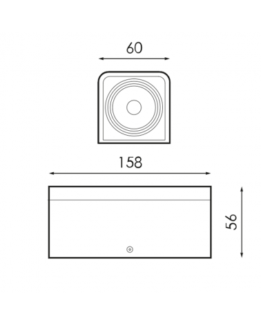 LED wall lamp for exteriors with direct light + indirect light 14W IP65