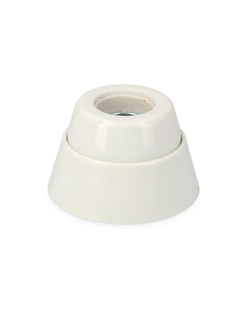 Porcelain straight surface lamp holder E27