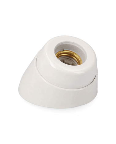 Portalámparas de superficie curvo de porcelana E27