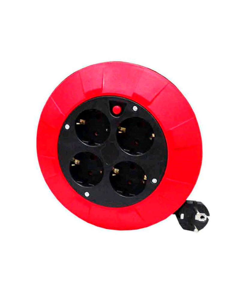 5m domestic cable reel with 3x1mm2 thermal protector and 4 T/TL sockets