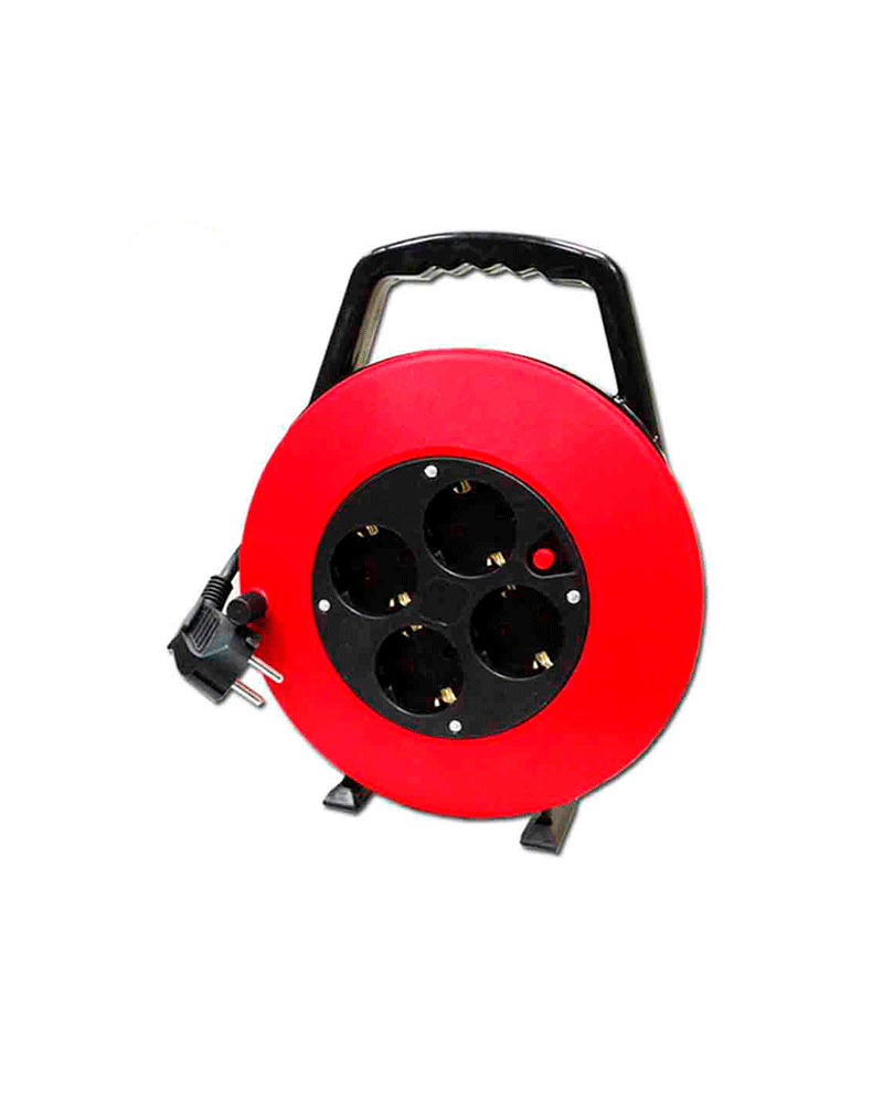 10m domestic cable reel with 3x1mm2 thermal protector and 4 T/TL sockets