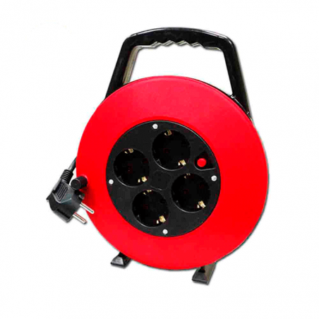 10m domestic cable reel with 3x1mm2 thermal protector and 4 T/TL sockets