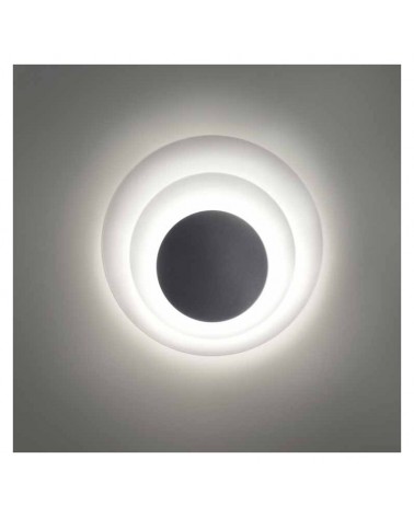 Concentric circle ceiling light 40cm aluminum LED 23W 2700K 2300Lm
