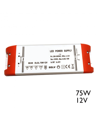 75W 12V LED driver for parallel LED connection