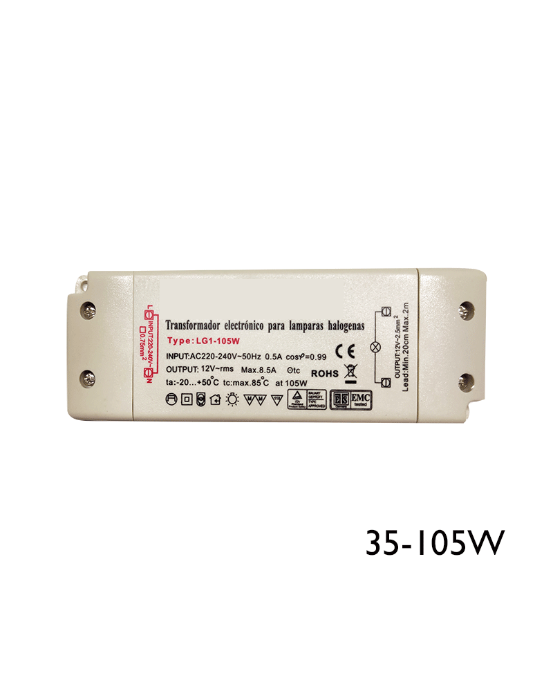 Transformador regulable 35-105W