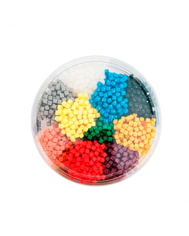 Bote con 1.000 bridas de colores varios