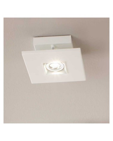 Design square ceiling lamp 20cm steel and adjustable aluminum 1XGU10