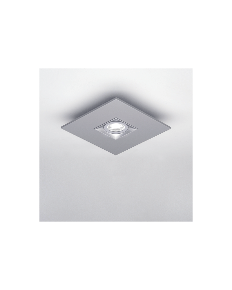 Design square ceiling lamp 20cm steel and adjustable aluminum 1XGU10