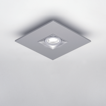 Design square ceiling lamp 20cm steel and adjustable aluminum 1XGU10