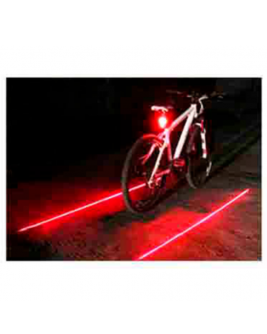 Torch light for rear bicycle with 5 leds and 2 lasers