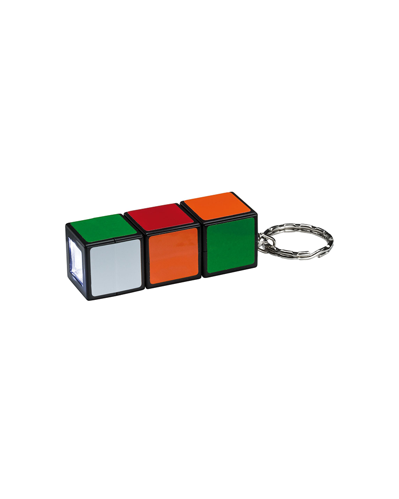 LED B0.3W 5.5Lm Rubic Cube Keychain Flashlight