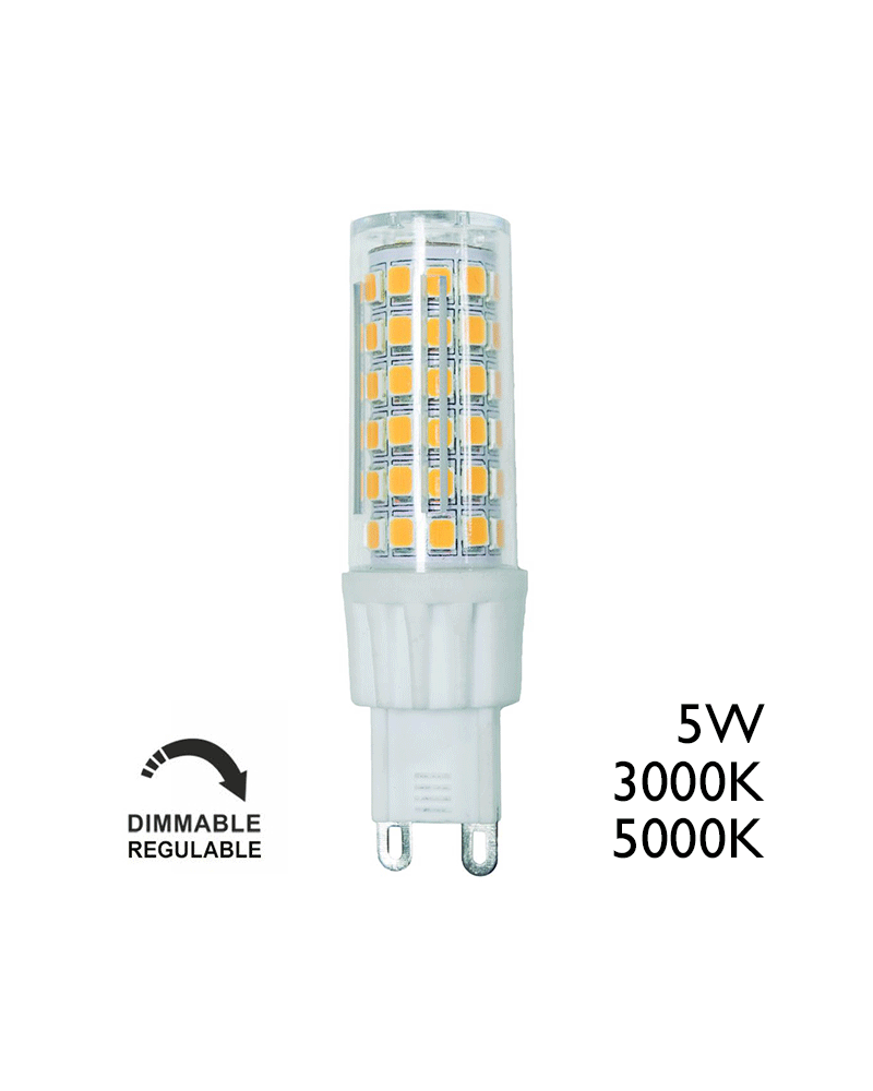 G9 LED 5W Regulable 450Lm alta luminosidad