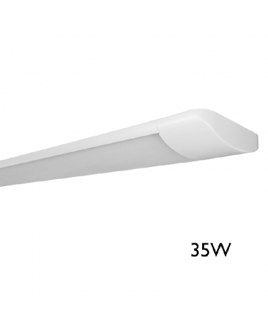 Pantalla LED 35W 120cms luz blanca 4000K alta luminosidad 3956Lm. acabado blanco