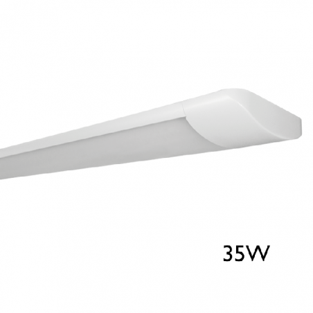 Pantalla LED 35W 120cms luz blanca 4000K alta luminosidad 3956Lm. acabado blanco
