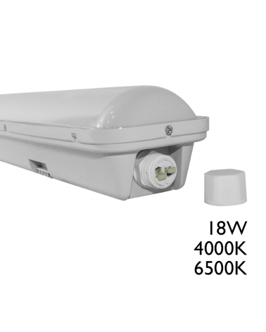 Luminaria estanca LED 18W 600mm IP65 de superficie
