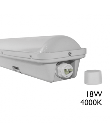LED waterproof luminaire 18W 600mm IP65 surface