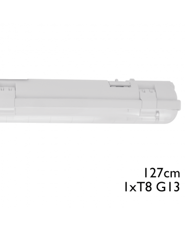 Regleta estanca ECO LED IP65 1x1200mm para 1 tubo led G13 T8
