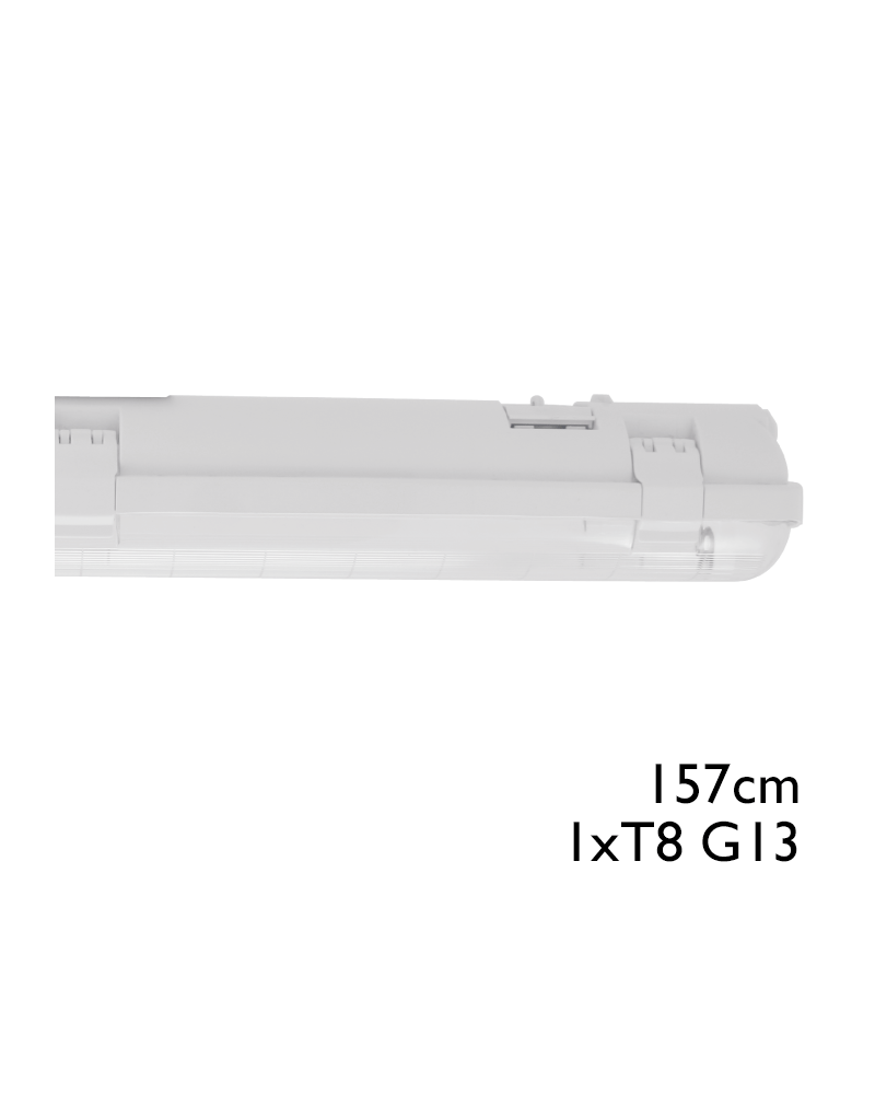 Regleta estanca ECO LED IP65 1x1500mm para 1 tubo led G13 T8