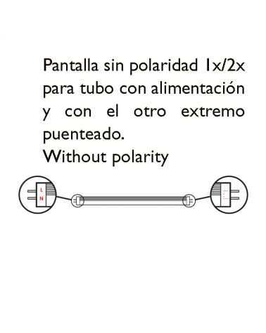 Waterproof strip ECO LED IP65 1x600mm for 1 led tube G13 T8