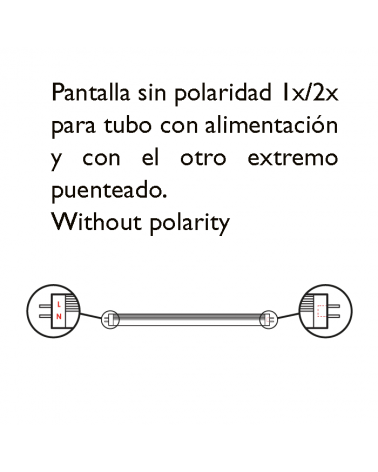 Regleta estanca ECO LED IP65 2x600mm para 2 tubos led G13 T8