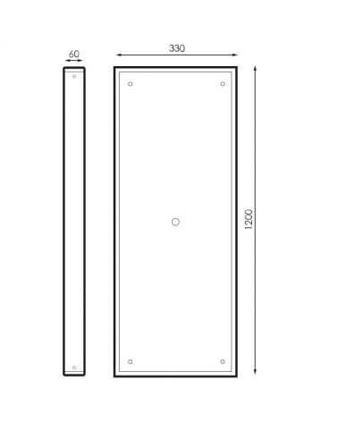 Surface drawer for 120x30cm panel