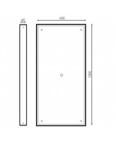 Surface drawer for 120x60cm panel