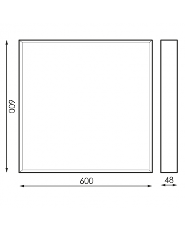 Cajón superficie desmontable 60x60x4,8cms para panel 60x60cms