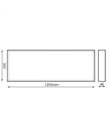 Removable surface drawer 30x120x4.8cm for panel 120x30cm