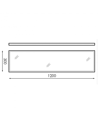 Recessed LED panel 36W 120x30cm Dali dimmable steel body +50,000h. IP40