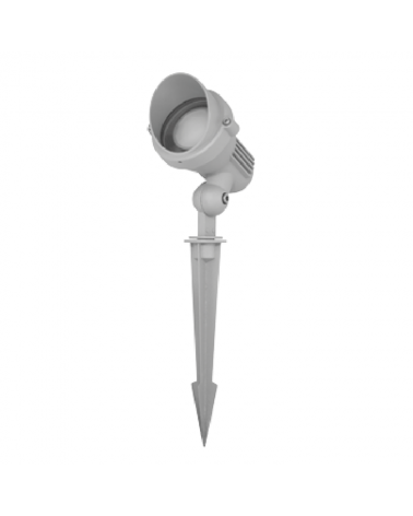 Outdoor spike with adjustable spotlight and GU10 lamp IP54