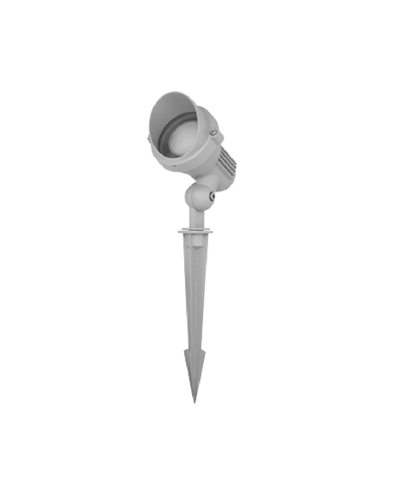 Outdoor spike with adjustable spotlight and GU10 lamp IP54