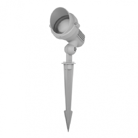 Outdoor spike with adjustable spotlight and GU10 lamp IP54