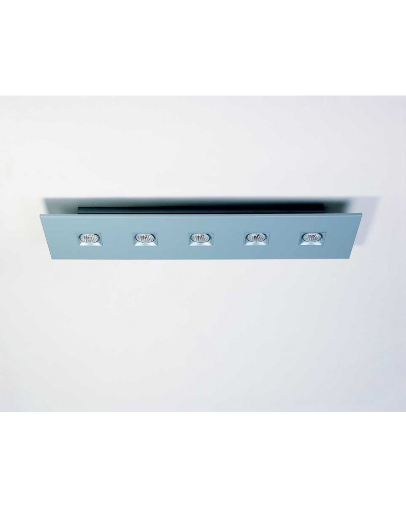 Design rectangular ceiling lamp100cm steel and adjustable aluminum 5XGU10