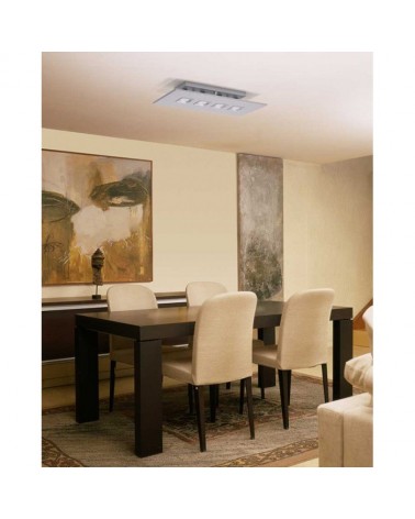 Design rectangular ceiling lamp100cm steel and adjustable aluminum 5XGU10