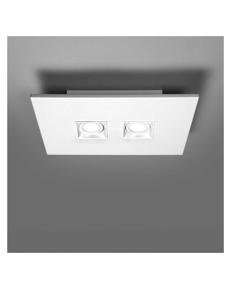 Design Rectangular Ceiling Lamp 39cm Steel And Aluminum Dimmable 2XGU10