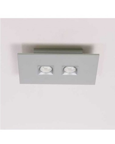 Design Rectangular Ceiling Lamp 39cm Steel And Aluminum Dimmable 2XGU10